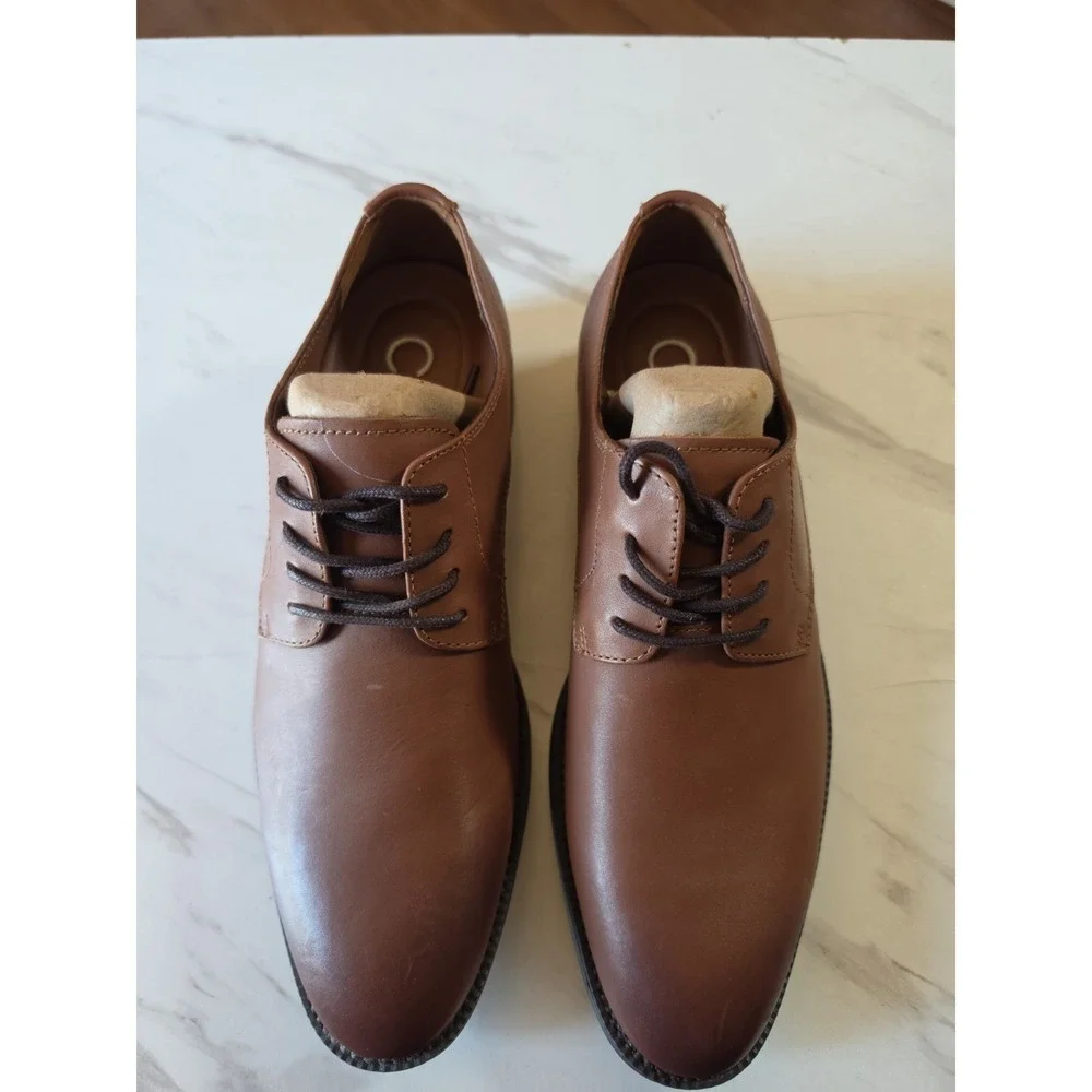 Calvin Klein Men's Carl Smooth Calf Leather Oxford Shoes Brown/Tan Size 7
